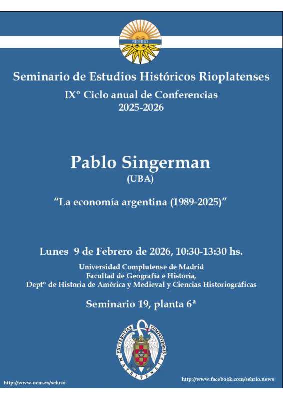 Conferencia: La economía argentina (1989-2025), 9-2-2026, 10:30 - 1